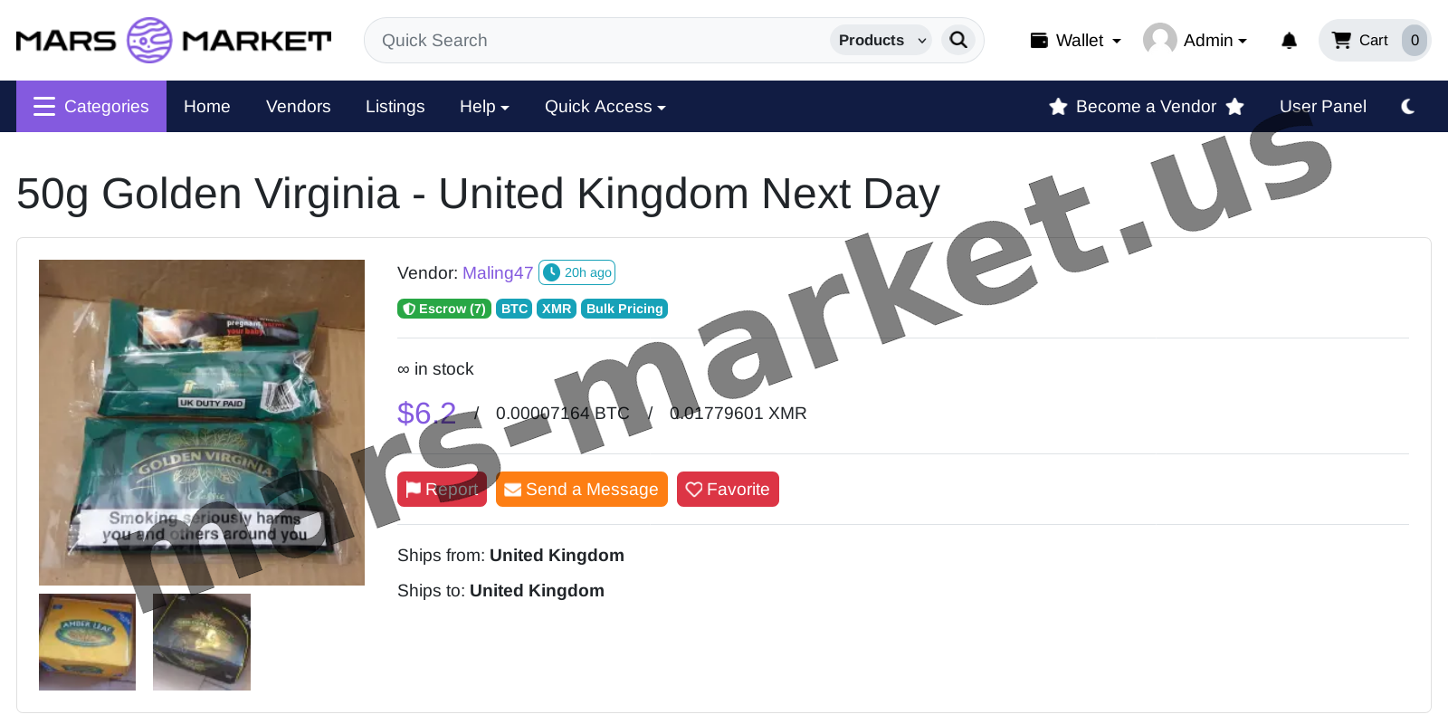 Main Market Dashboard